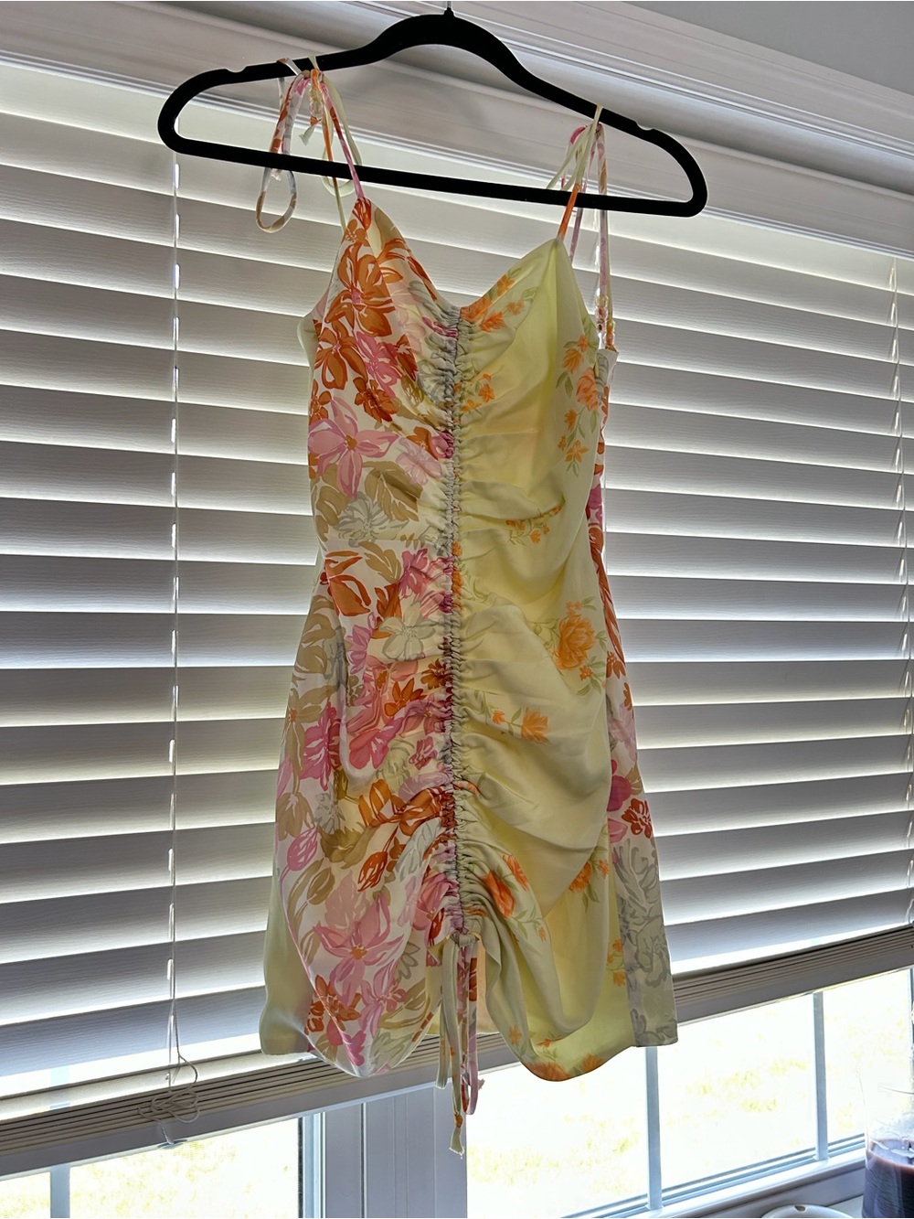 Showpo Pastel Floral Chiffon Sundress in Mint, Peach & Pink